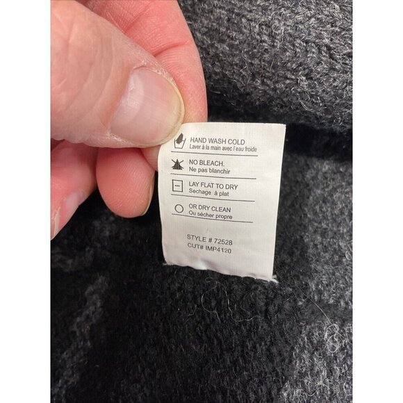 Vince hooded duster Cardigan Size M Black striped Wool Alpaca Cashmere Sweater - Picture 8 of 11